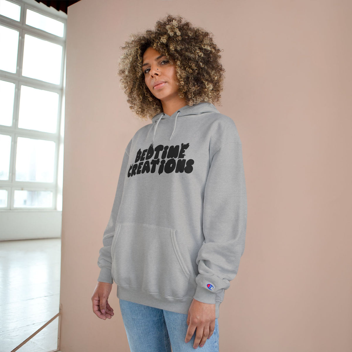 Bedtime Creations Black Logo Hoodie — Champion Hoodie