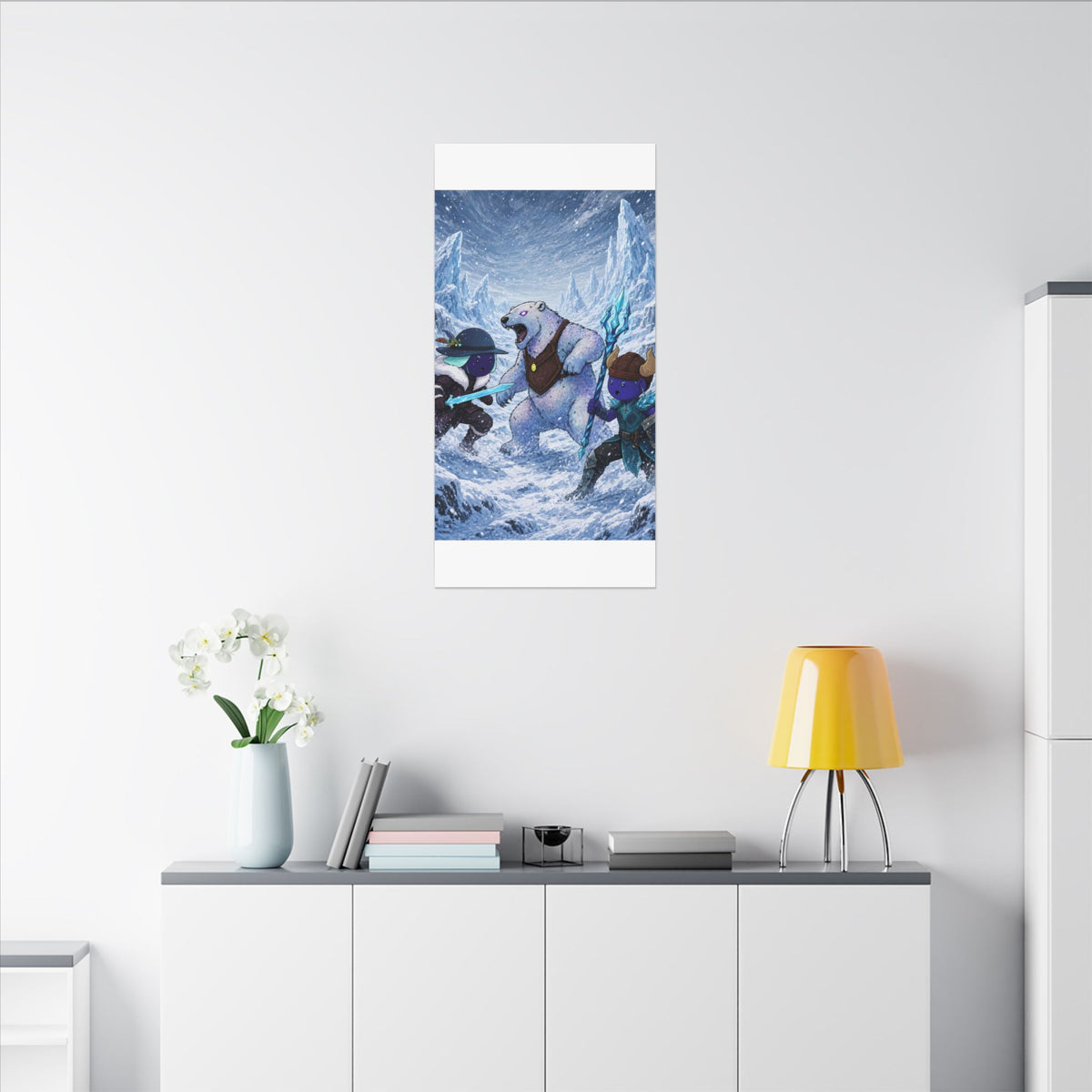 Bedtime Creations Canvas Wall Art — Frostmen vs. Polar Bear
