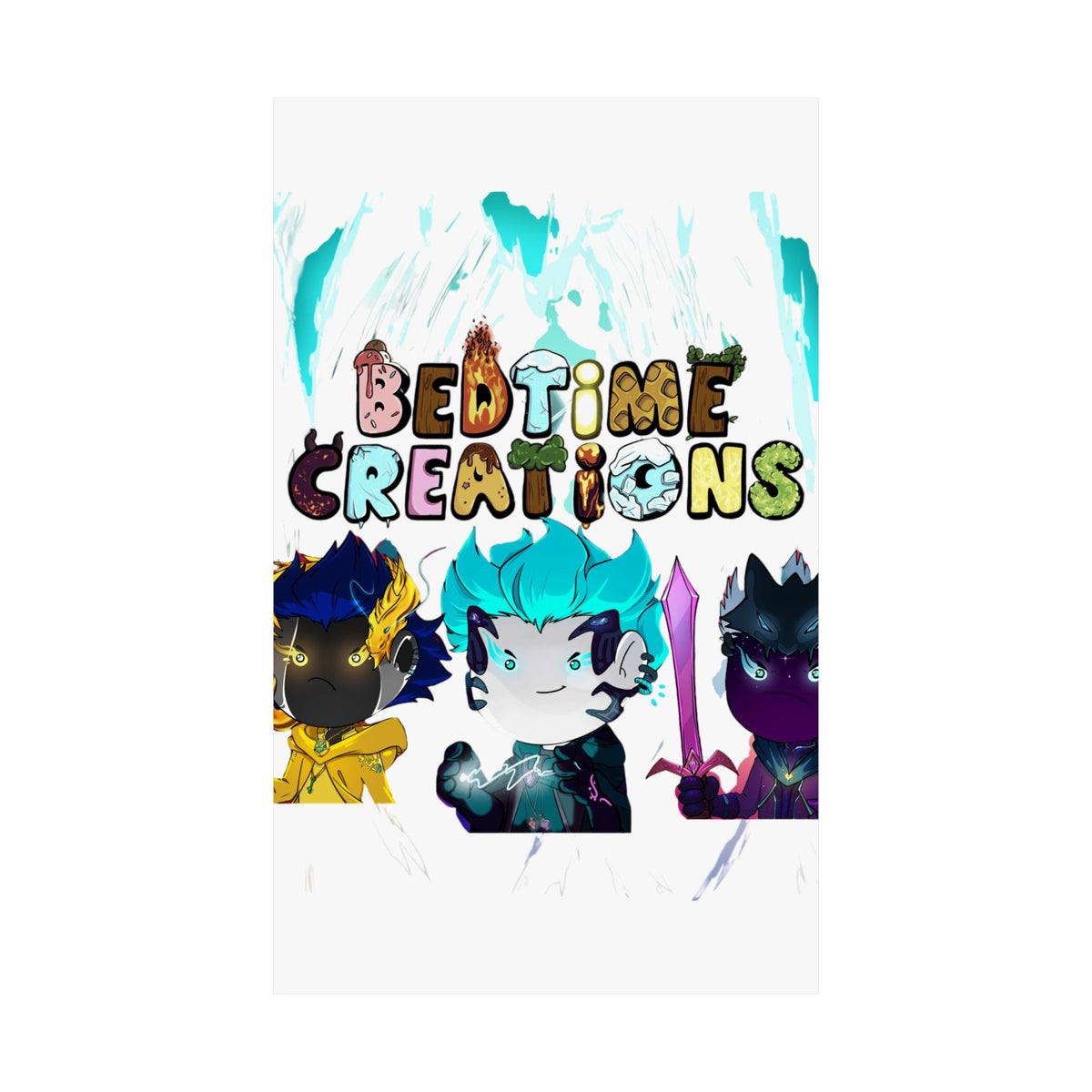 Bedtime Creations Poster — Chibi Fantasy Friends