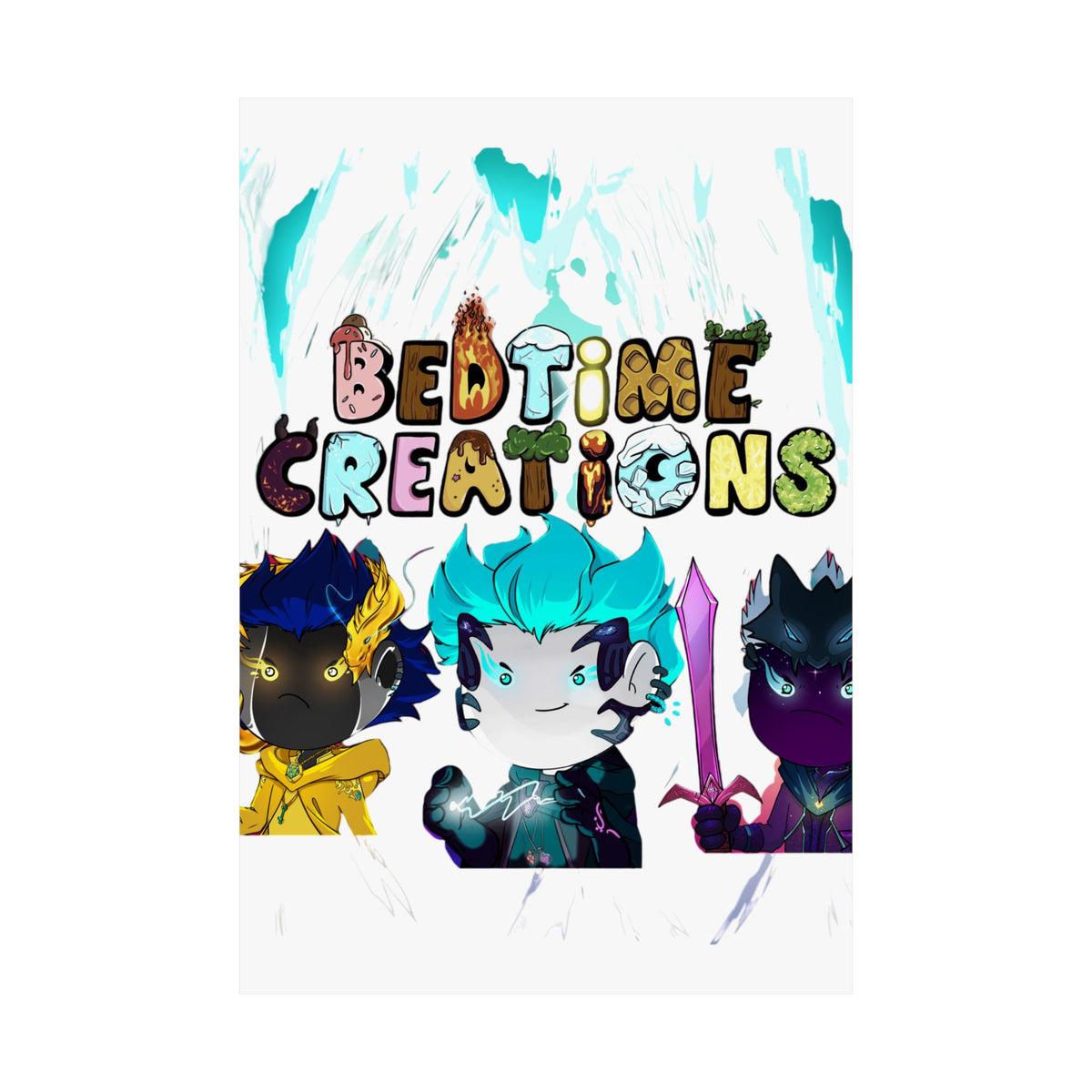 Bedtime Creations Poster — Chibi Fantasy Friends
