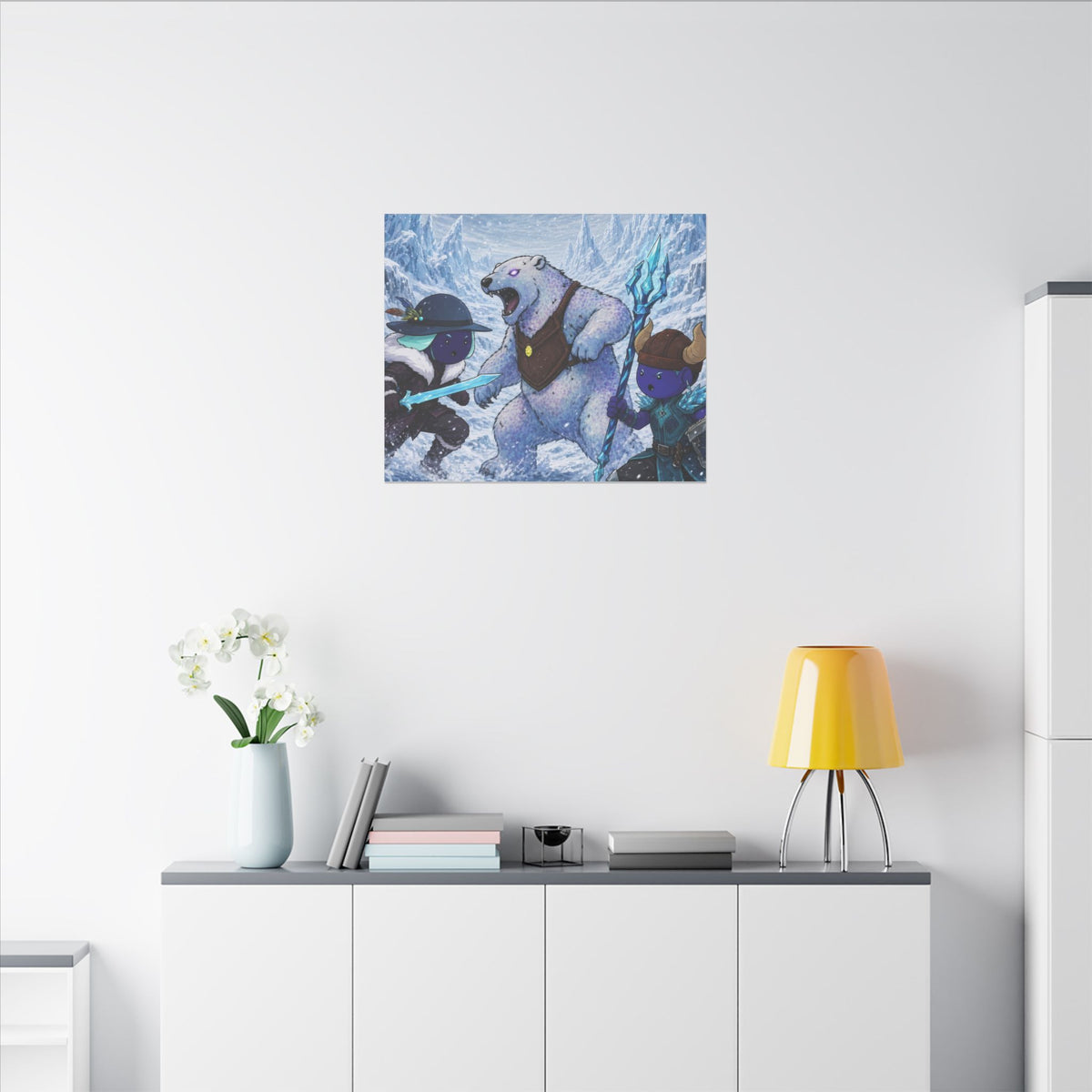 Bedtime Creations Canvas Wall Art — Frostmen vs. Polar Bear