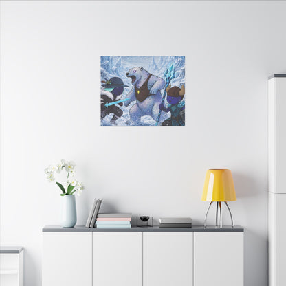 Bedtime Creations Canvas Wall Art — Frostmen vs. Polar Bear