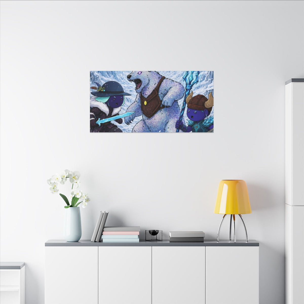 Bedtime Creations Canvas Wall Art — Frostmen vs. Polar Bear