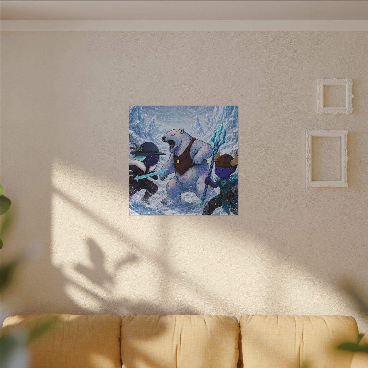 Bedtime Creations Canvas Wall Art — Frostmen vs. Polar Bear