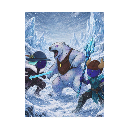 Bedtime Creations Canvas Wall Art — Frostmen vs. Polar Bear