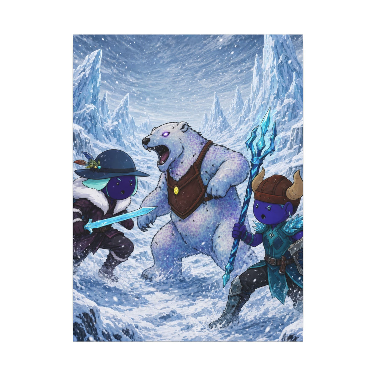 Bedtime Creations Canvas Wall Art — Frostmen vs. Polar Bear