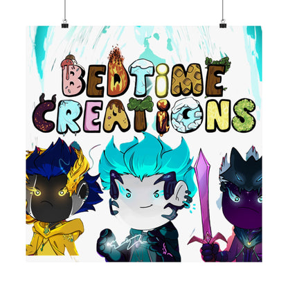 Bedtime Creations Poster — Chibi Fantasy Friends