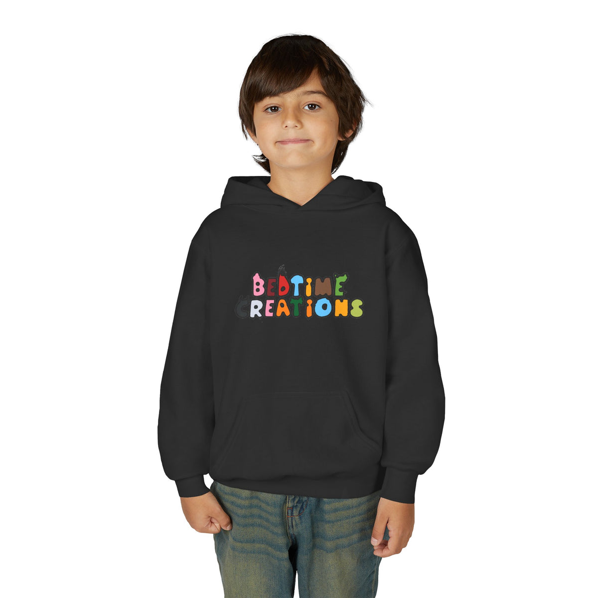 Bedtime Creations Youth Hoodie — Color Logo