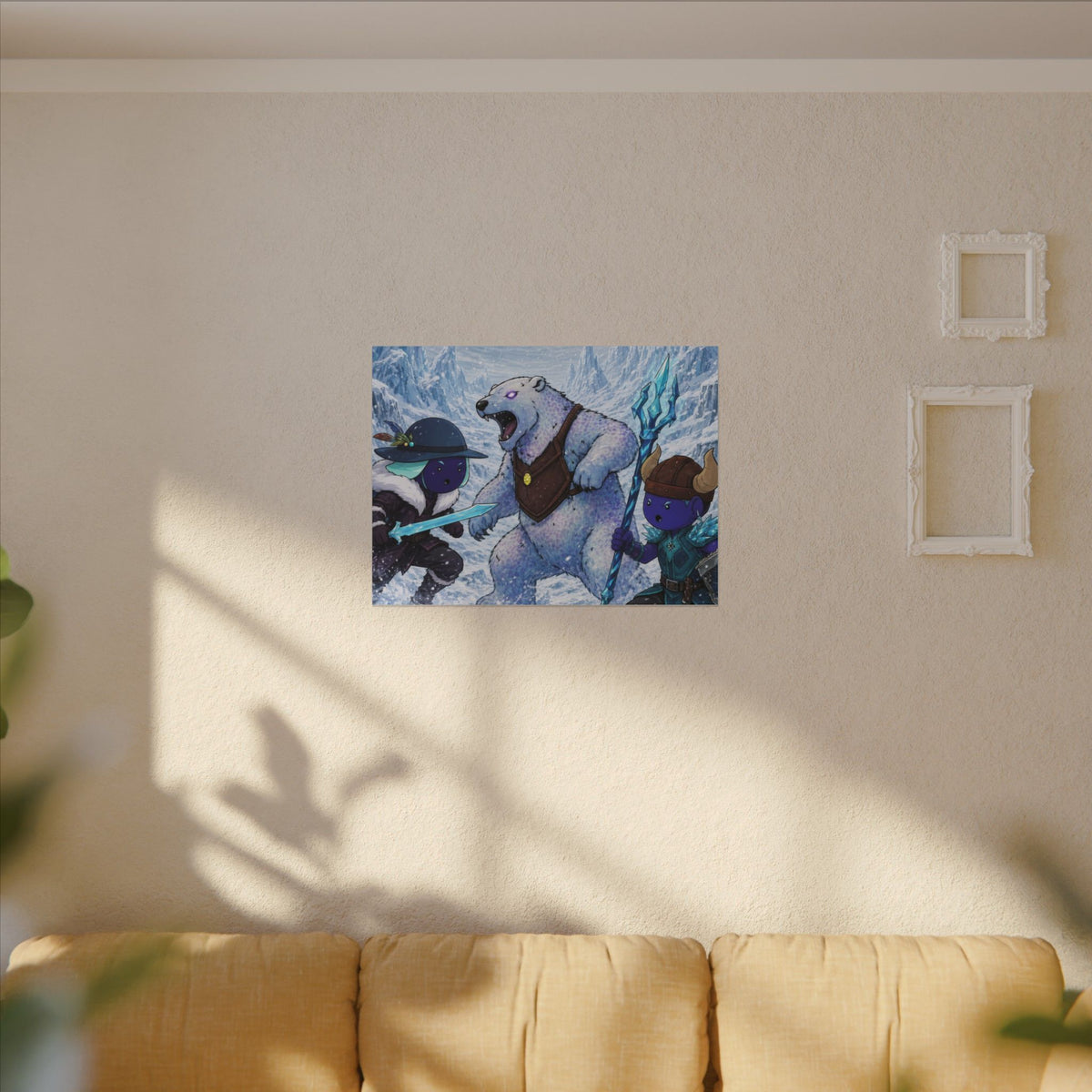Bedtime Creations Canvas Wall Art — Frostmen vs. Polar Bear