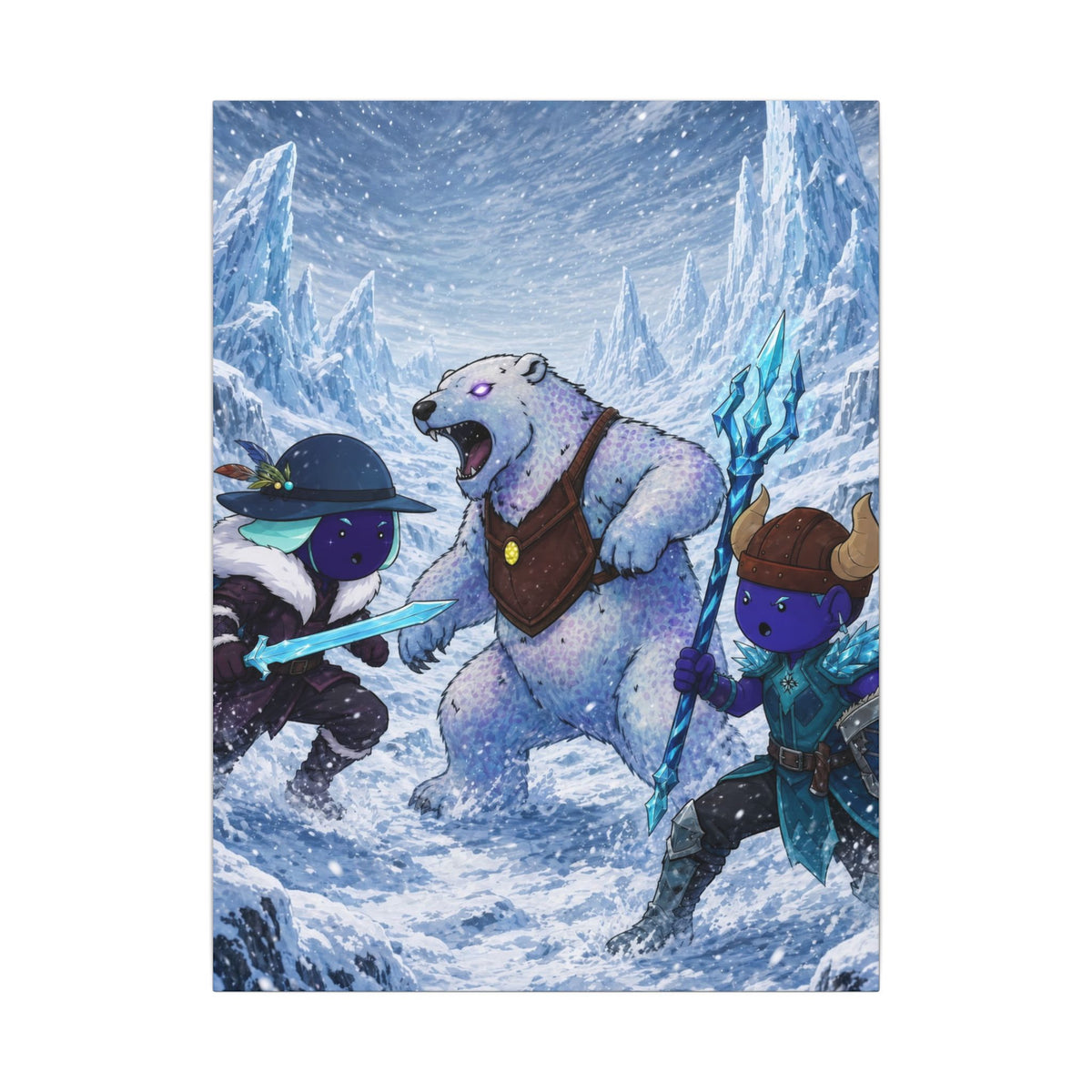 Bedtime Creations Canvas Wall Art — Frostmen vs. Polar Bear