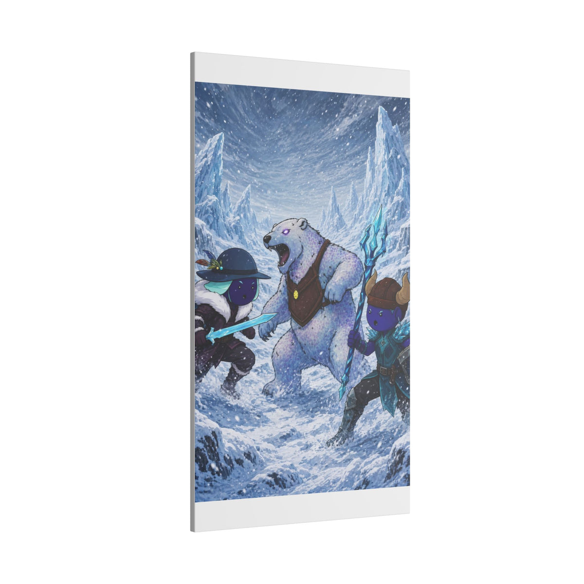 Bedtime Creations Canvas Wall Art — Frostmen vs. Polar Bear