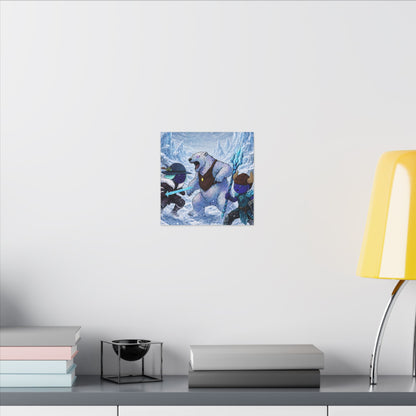 Bedtime Creations Canvas Wall Art — Frostmen vs. Polar Bear