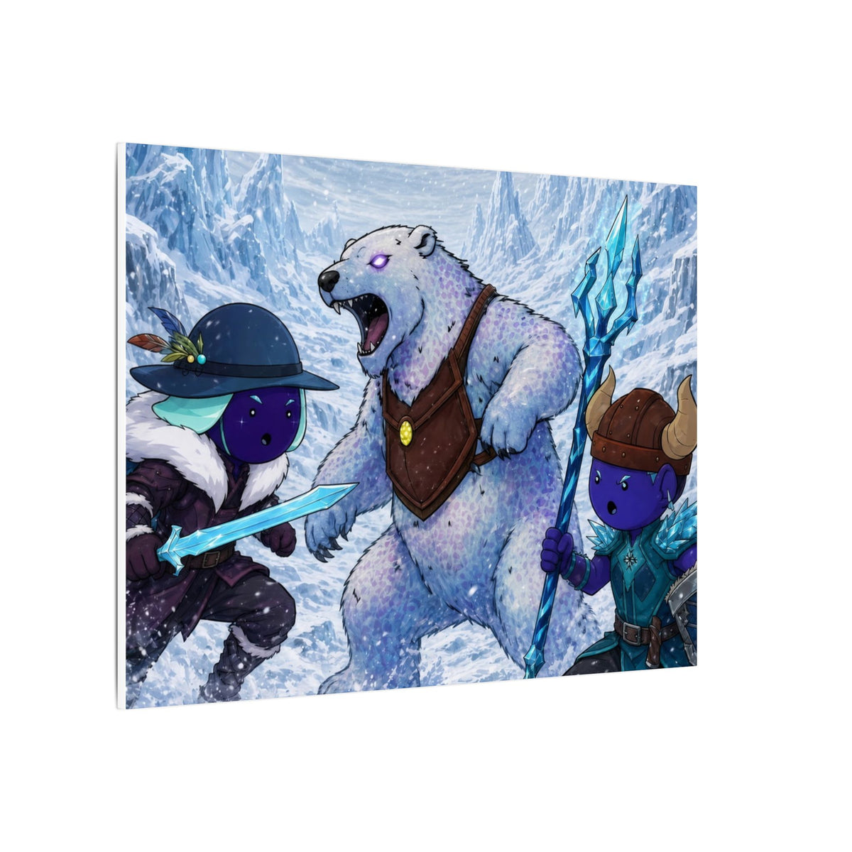 Bedtime Creations Canvas Wall Art — Frostmen vs. Polar Bear