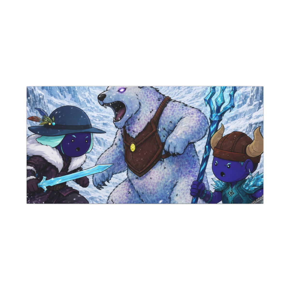 Bedtime Creations Canvas Wall Art — Frostmen vs. Polar Bear