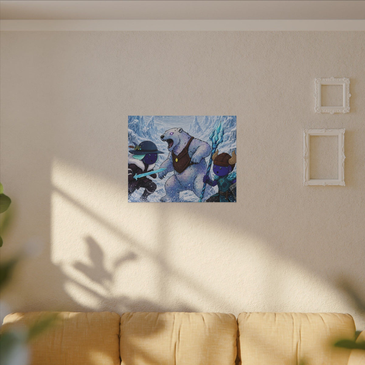 Bedtime Creations Canvas Wall Art — Frostmen vs. Polar Bear