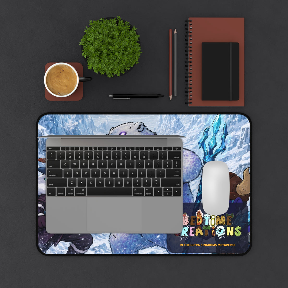 Bedtime Creations x Ultra Kingdoms Gaming Desk Mat — Frostmen Battle