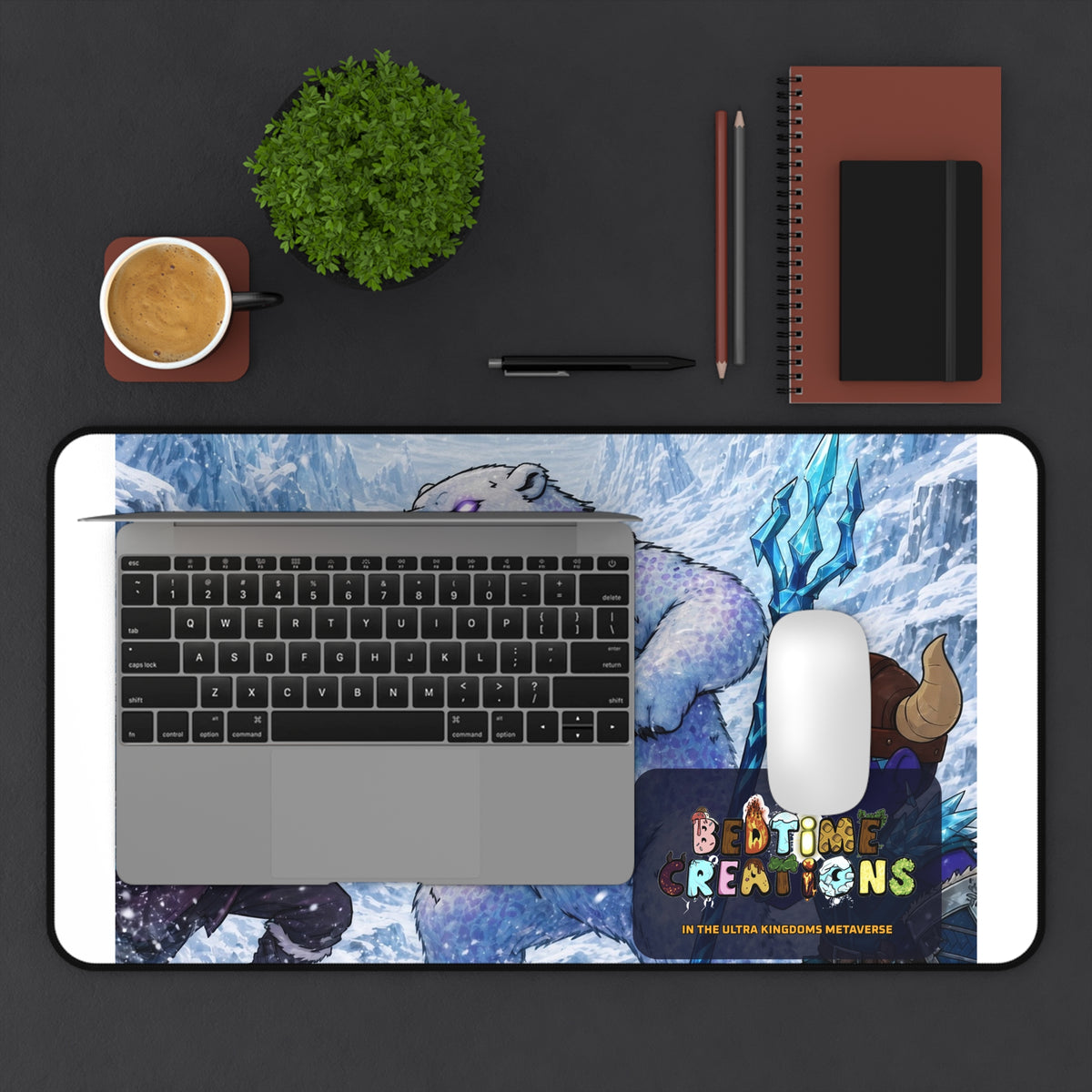 Bedtime Creations x Ultra Kingdoms Gaming Desk Mat — Frostmen Battle