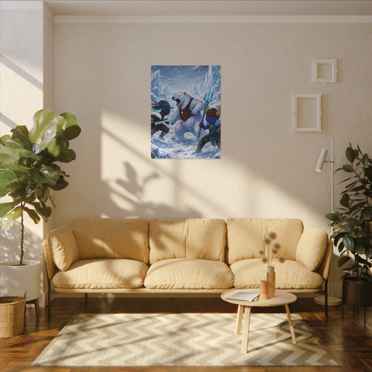 Bedtime Creations Canvas Wall Art — Frostmen vs. Polar Bear