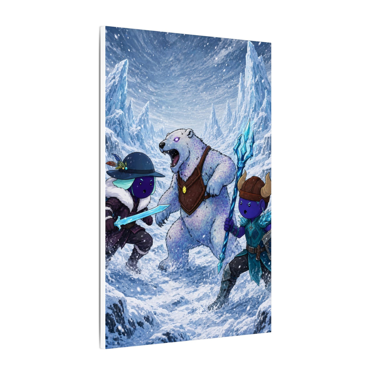 Bedtime Creations Canvas Wall Art — Frostmen vs. Polar Bear