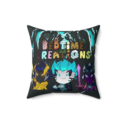 Bedtime Creations Throw Pillow — Chibi Fantasy Friends