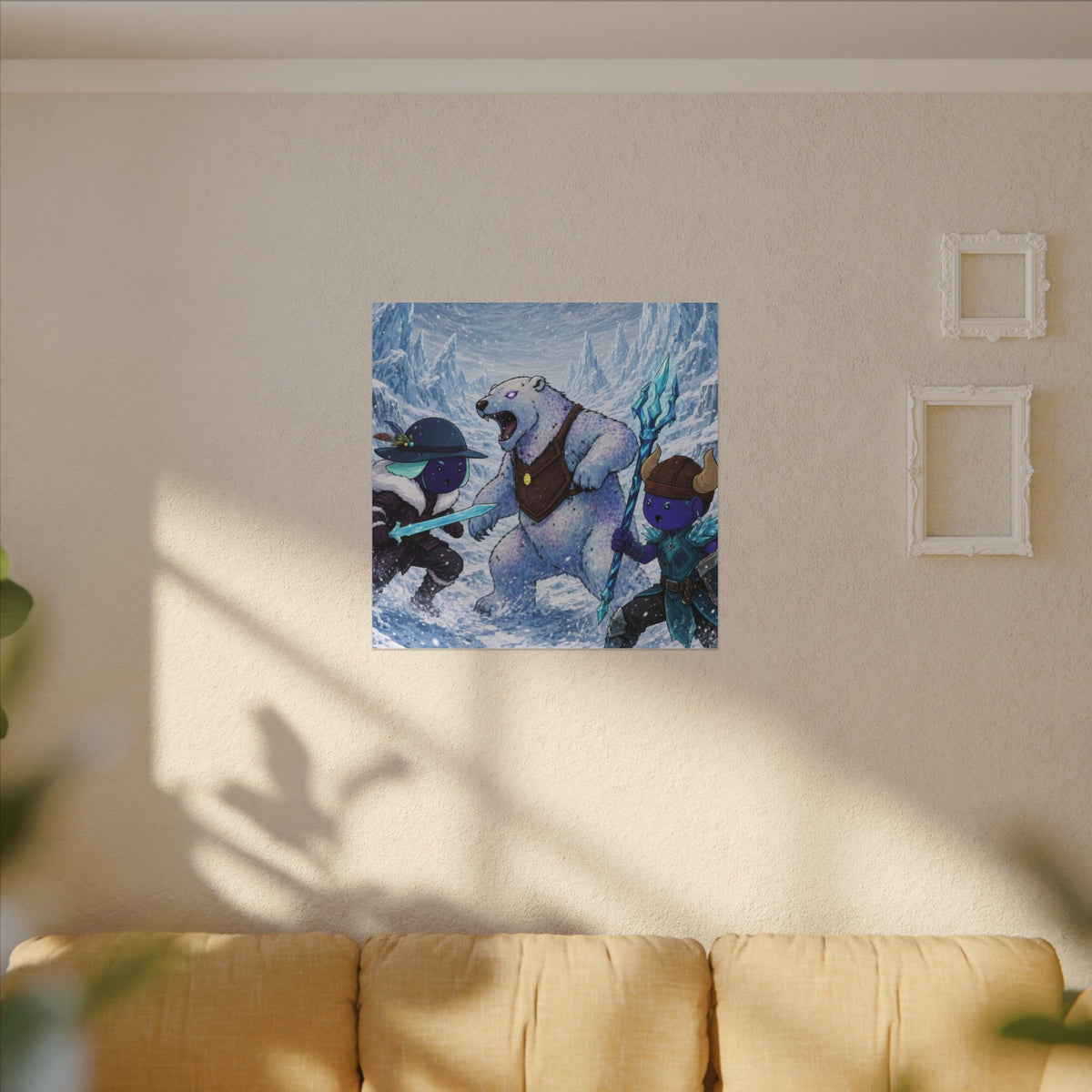 Bedtime Creations Canvas Wall Art — Frostmen vs. Polar Bear
