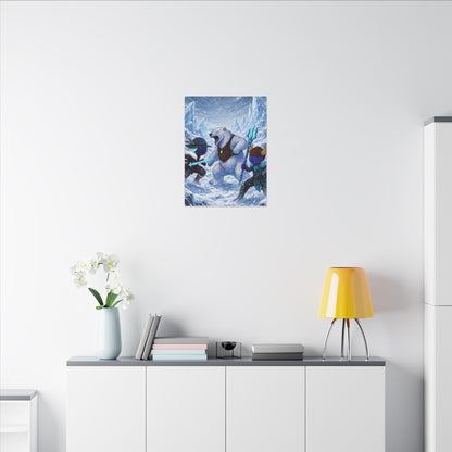 Bedtime Creations Canvas Wall Art — Frostmen vs. Polar Bear