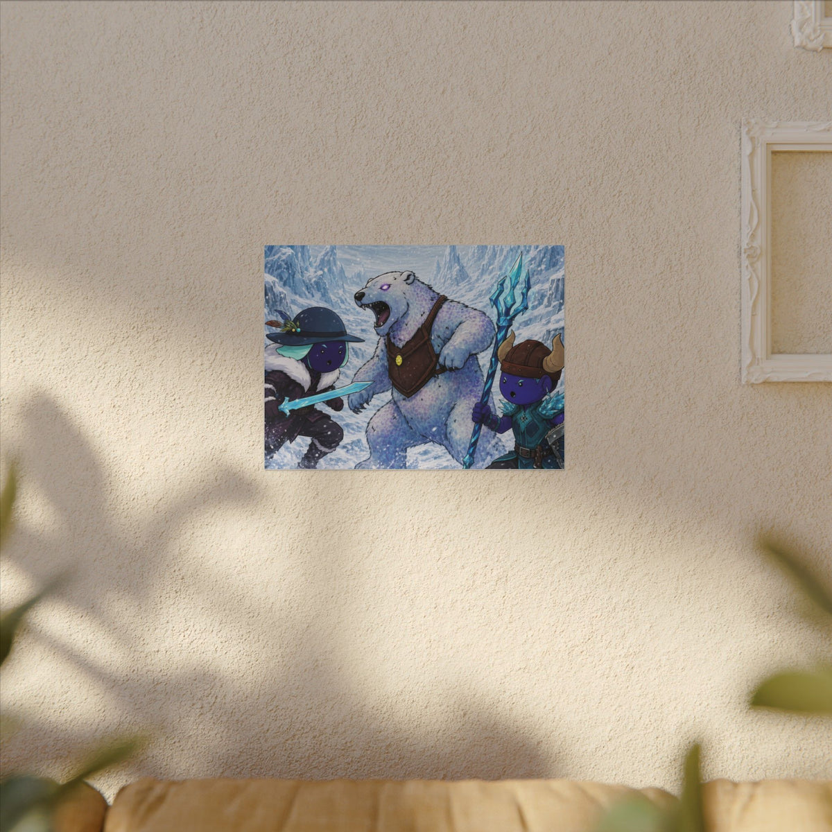 Bedtime Creations Canvas Wall Art — Frostmen vs. Polar Bear