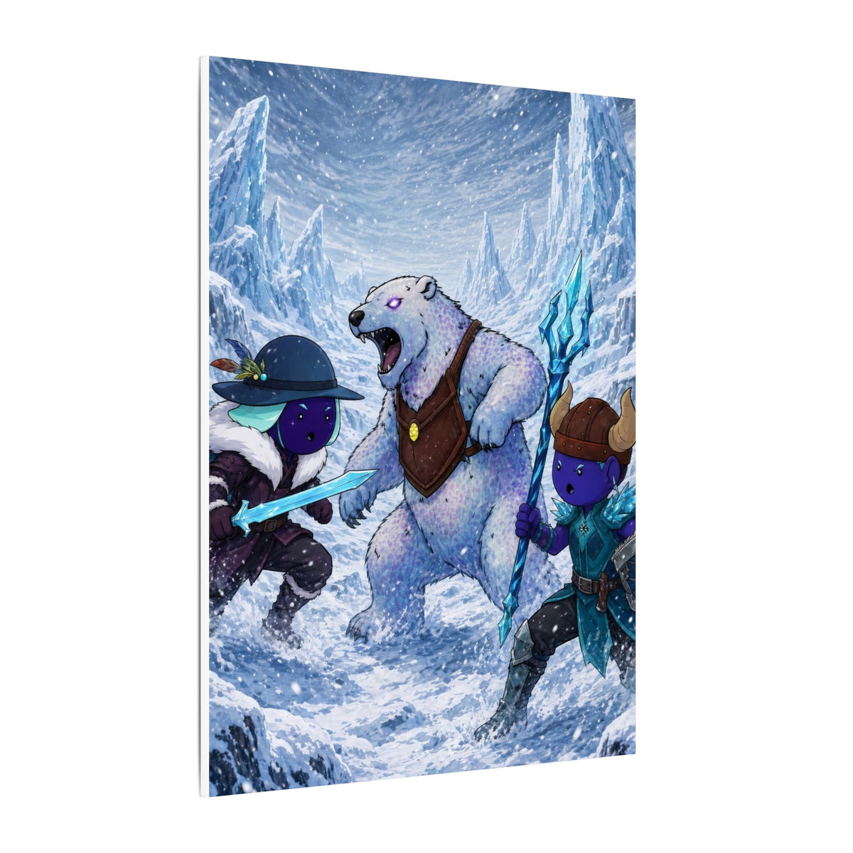 Bedtime Creations Canvas Wall Art — Frostmen vs. Polar Bear