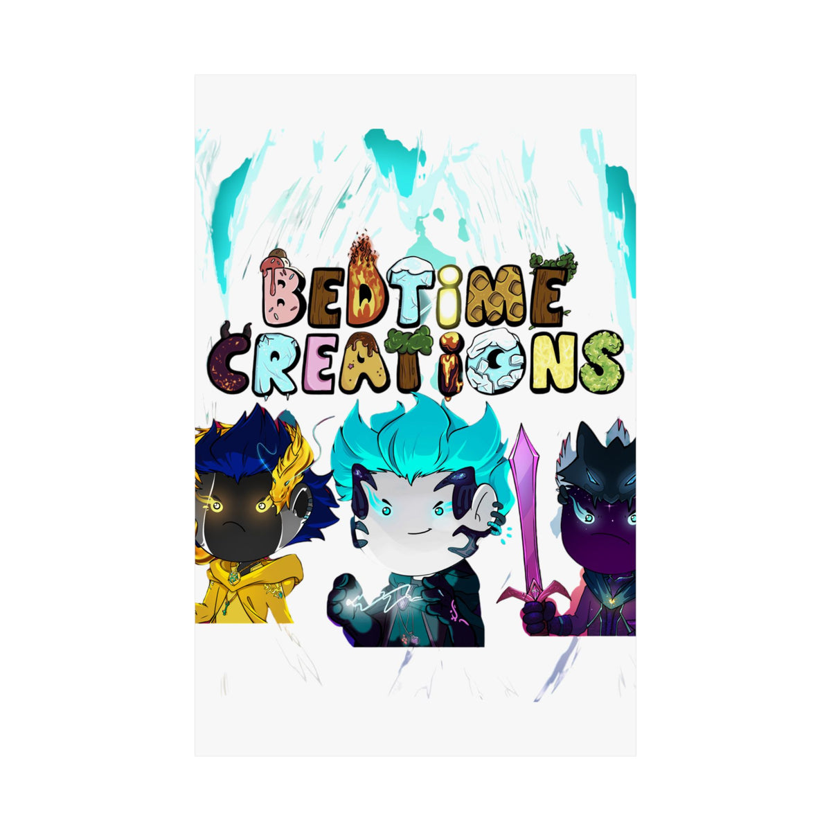 Bedtime Creations Poster — Chibi Fantasy Friends