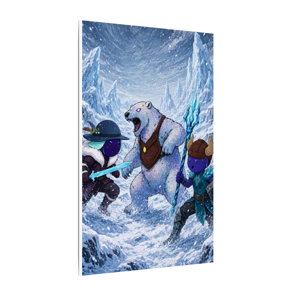 Bedtime Creations Canvas Wall Art — Frostmen vs. Polar Bear