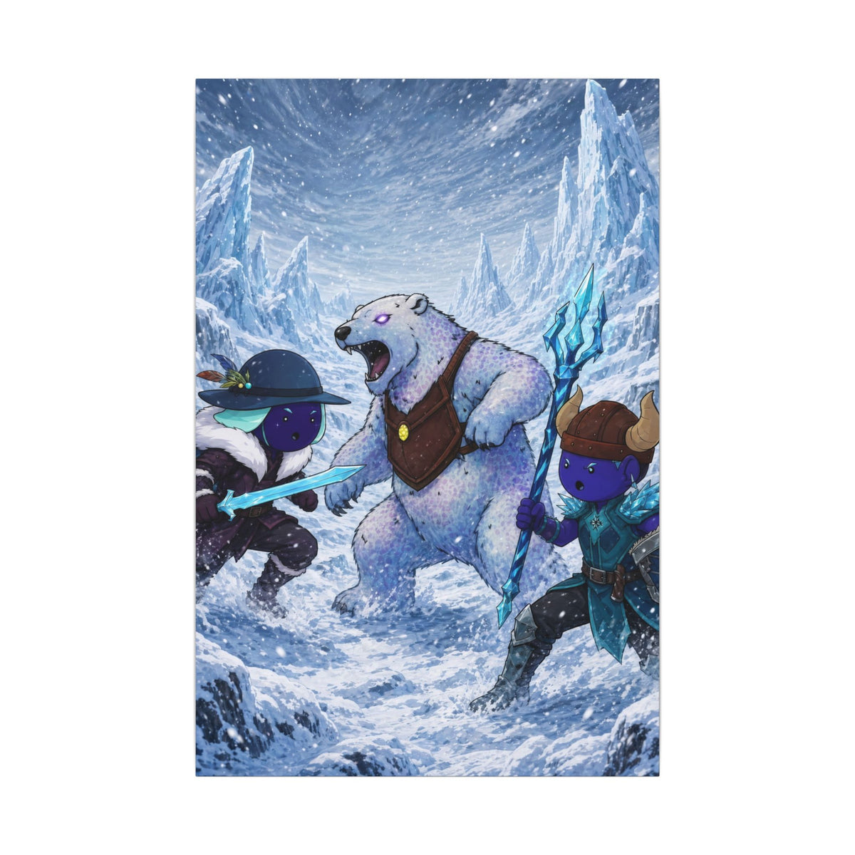 Bedtime Creations Canvas Wall Art — Frostmen vs. Polar Bear