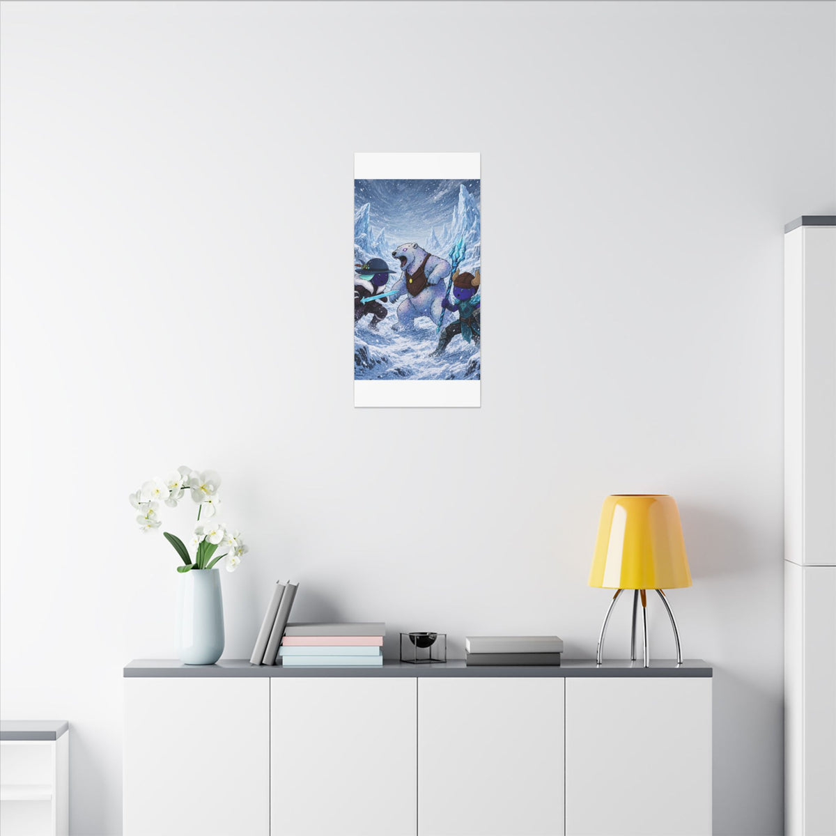 Bedtime Creations Canvas Wall Art — Frostmen vs. Polar Bear