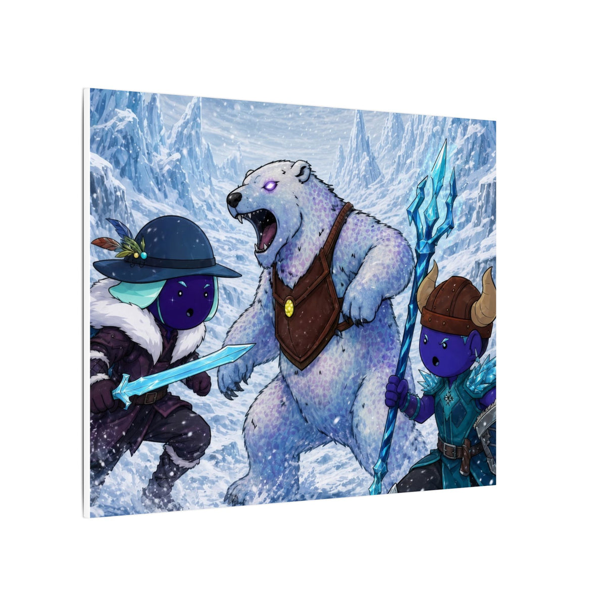 Bedtime Creations Canvas Wall Art — Frostmen vs. Polar Bear
