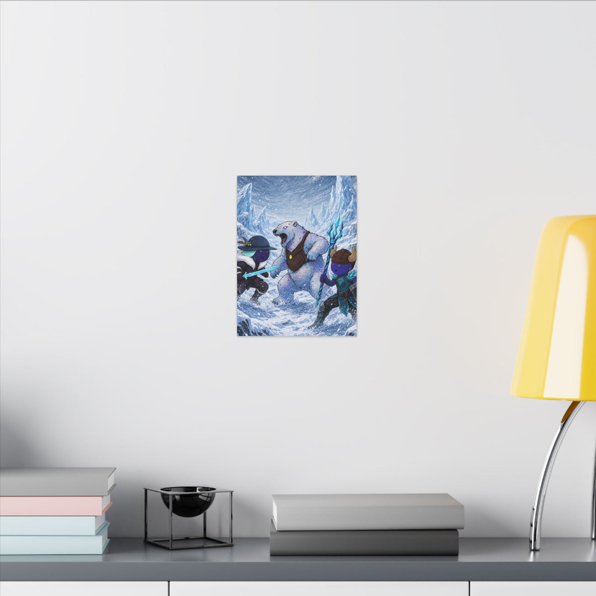 Bedtime Creations Canvas Wall Art — Frostmen vs. Polar Bear