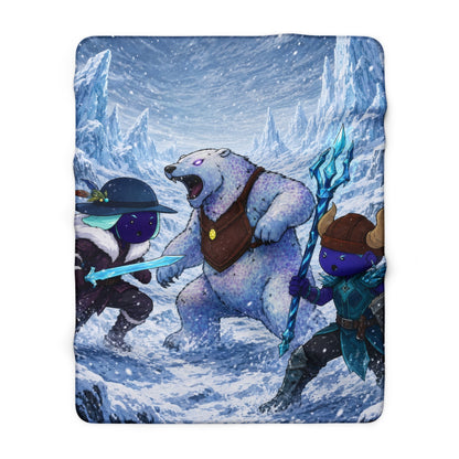 Bedtime Creations Sherpa Fleece Blanket — Frostmen vs. Polar Bear