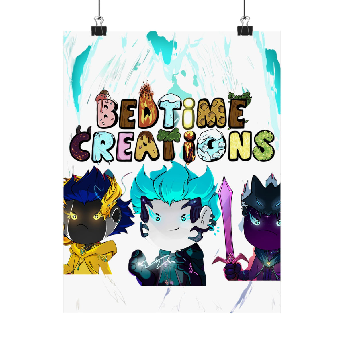 Bedtime Creations Poster — Chibi Fantasy Friends