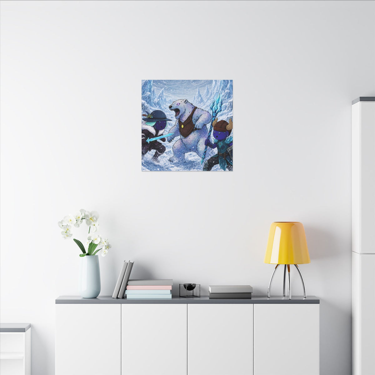 Bedtime Creations Canvas Wall Art — Frostmen vs. Polar Bear