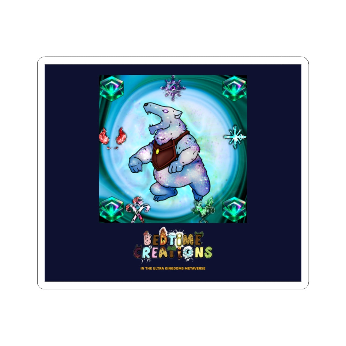 Bedtime Creations x Ultra Kingdoms Sticker — Crystal Polar Bear