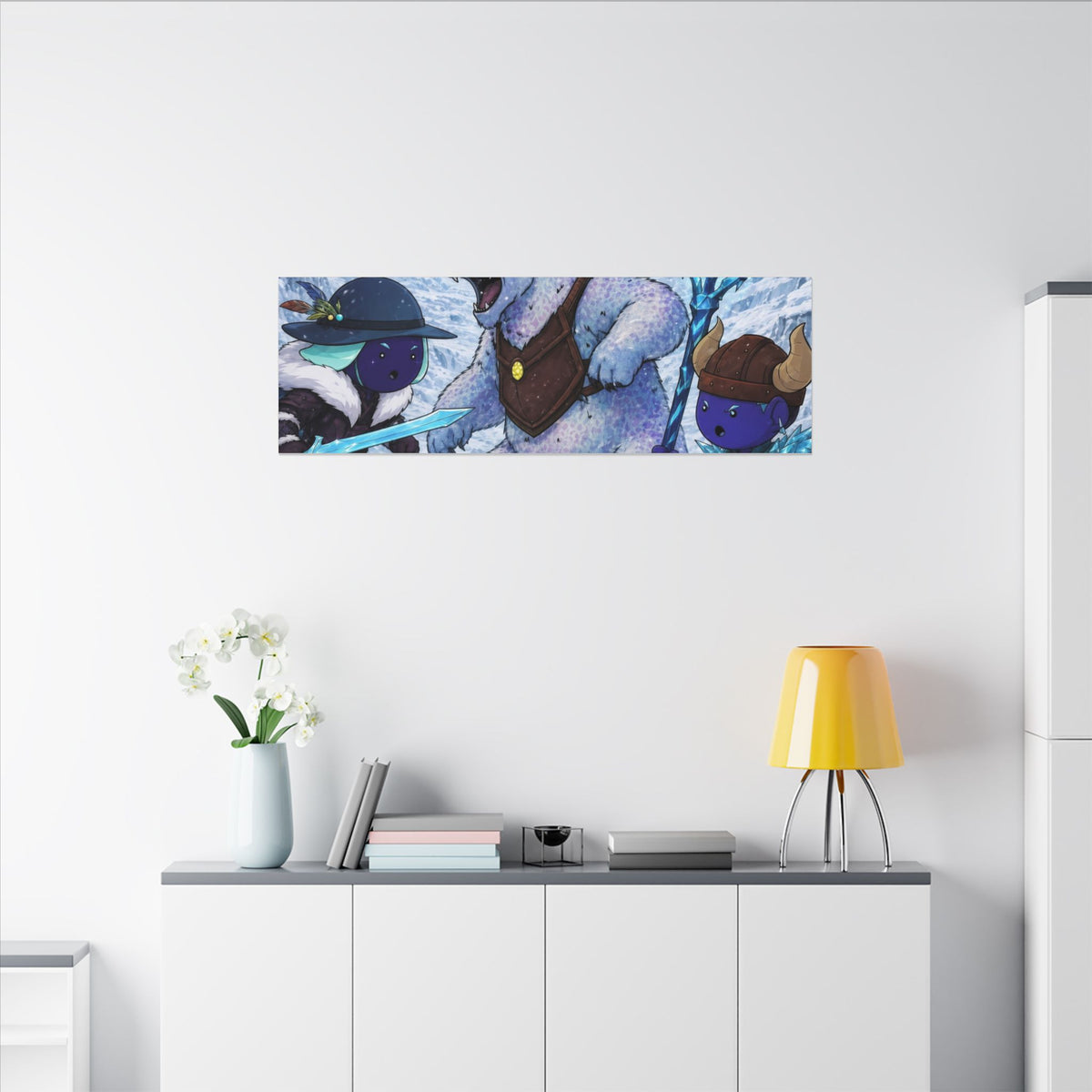 Bedtime Creations Canvas Wall Art — Frostmen vs. Polar Bear