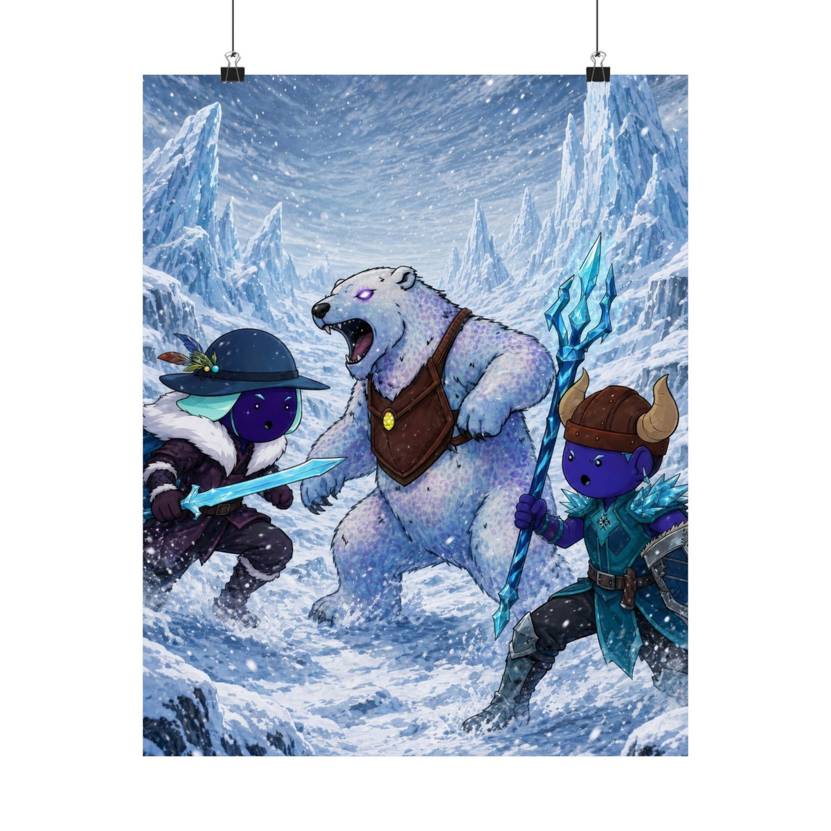 Bedtime Creations Poster — Frostmen vs. Polar Bear
