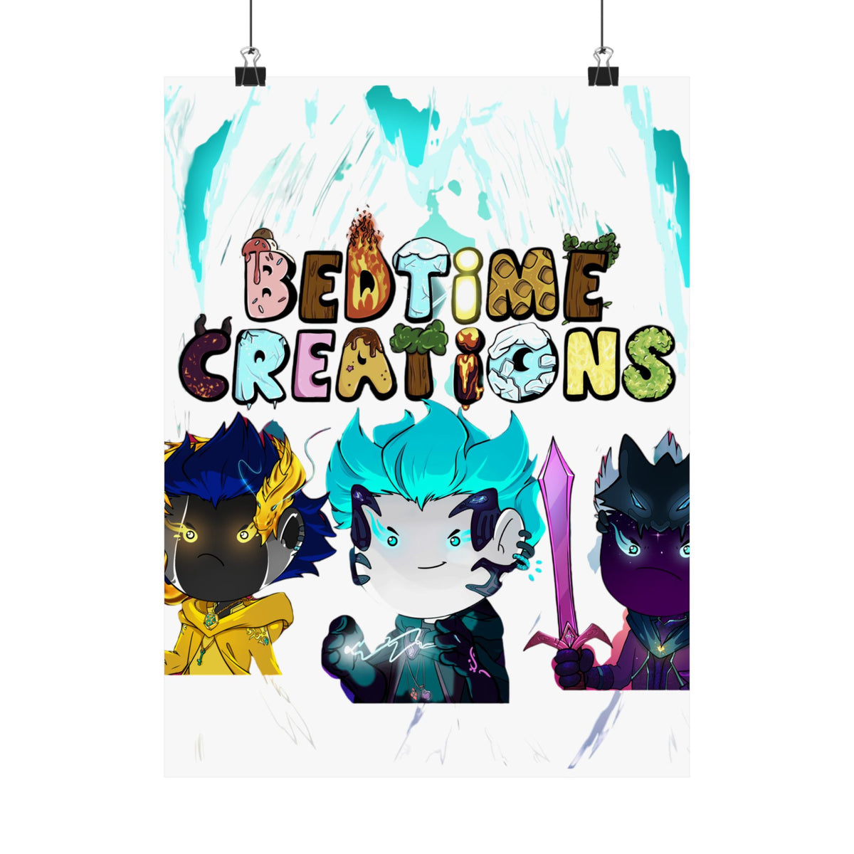 Bedtime Creations Poster — Chibi Fantasy Friends