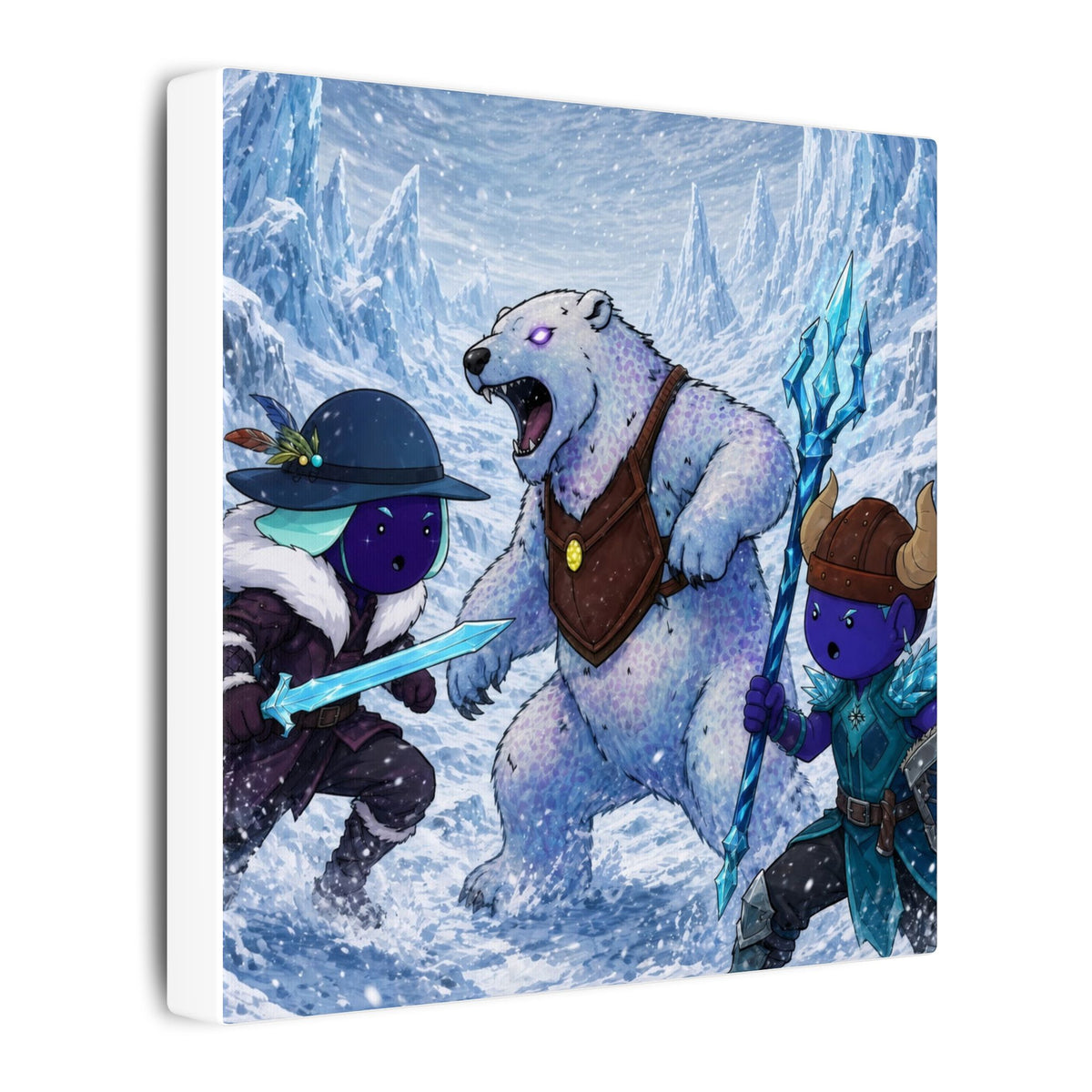 Bedtime Creations Canvas Wall Art — Frostmen vs. Polar Bear