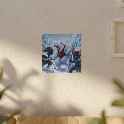 Bedtime Creations Canvas Wall Art — Frostmen vs. Polar Bear