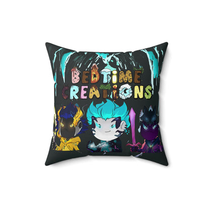 Bedtime Creations Throw Pillow — Chibi Fantasy Friends