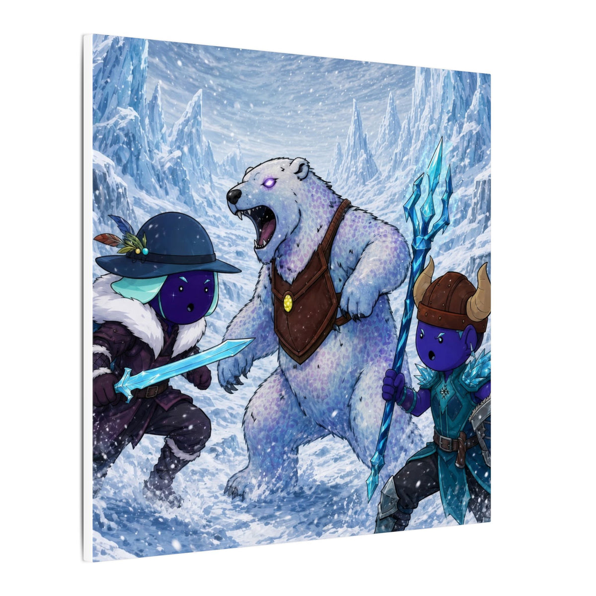 Bedtime Creations Canvas Wall Art — Frostmen vs. Polar Bear
