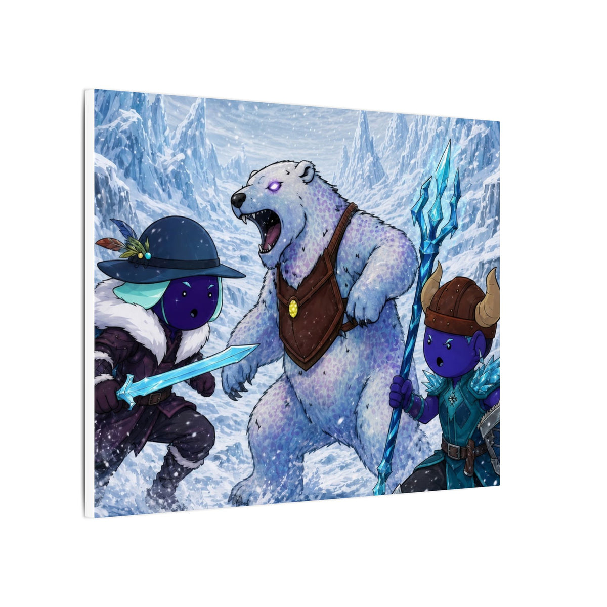 Bedtime Creations Canvas Wall Art — Frostmen vs. Polar Bear