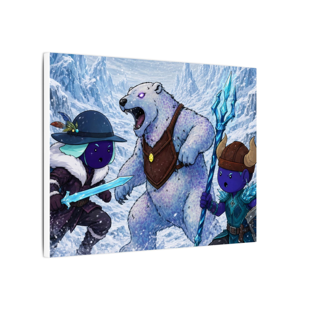 Bedtime Creations Canvas Wall Art — Frostmen vs. Polar Bear