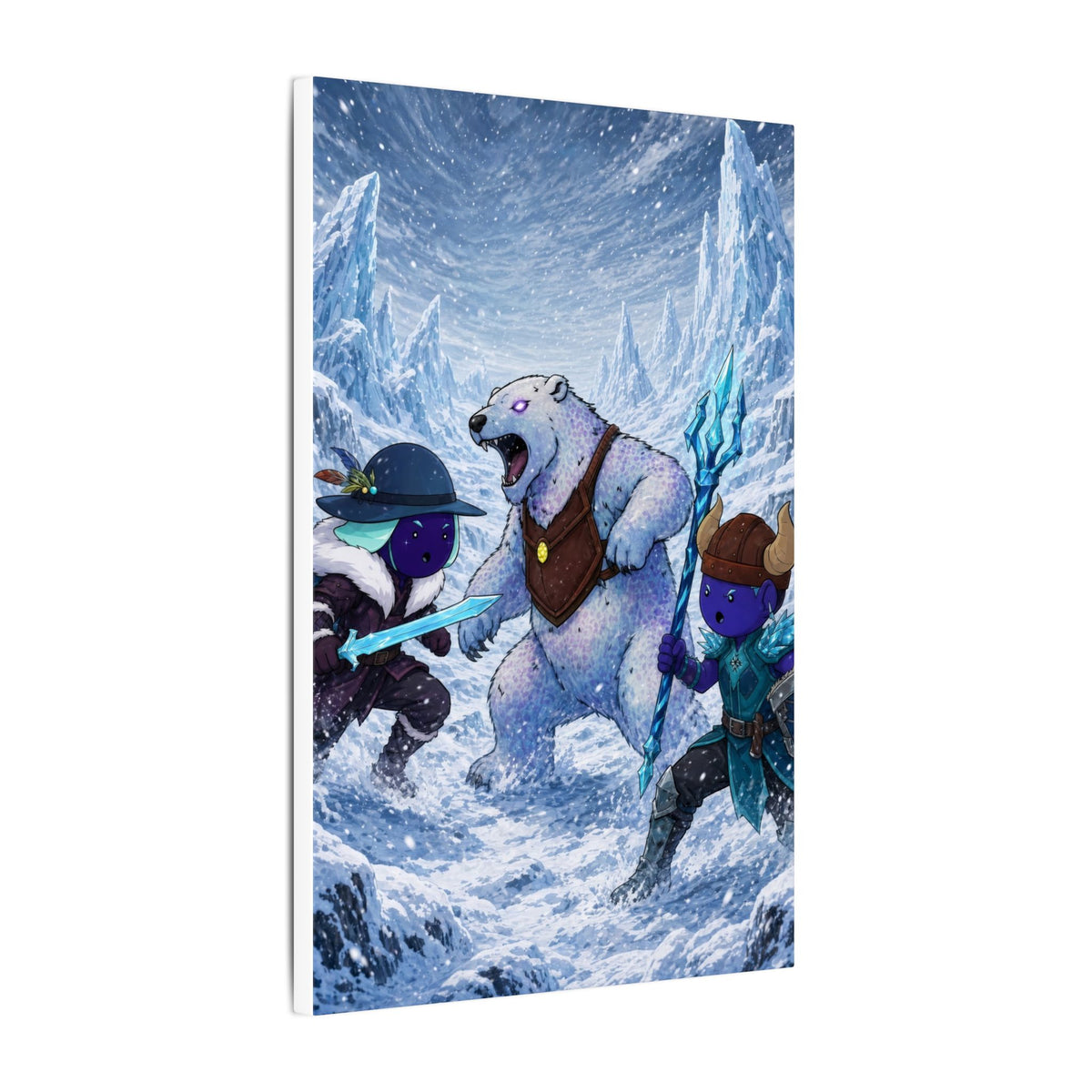 Bedtime Creations Canvas Wall Art — Frostmen vs. Polar Bear