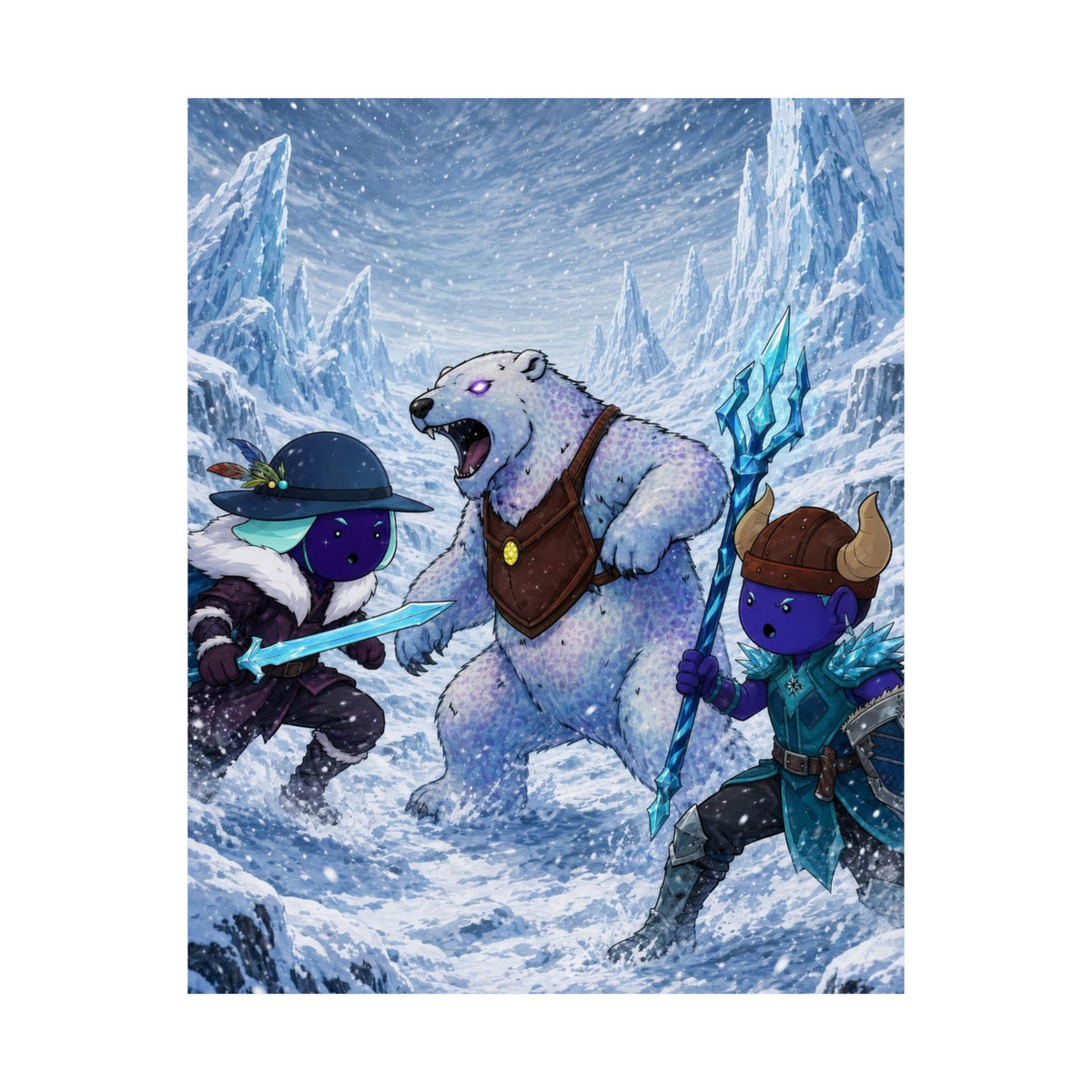 Bedtime Creations Poster — Frostmen vs. Polar Bear