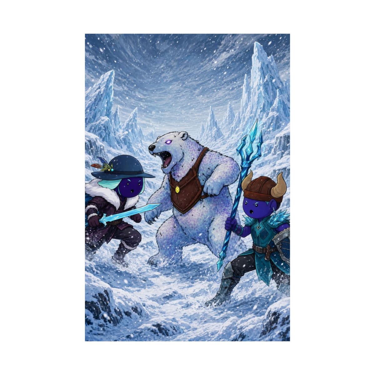 Bedtime Creations Poster — Frostmen vs. Polar Bear